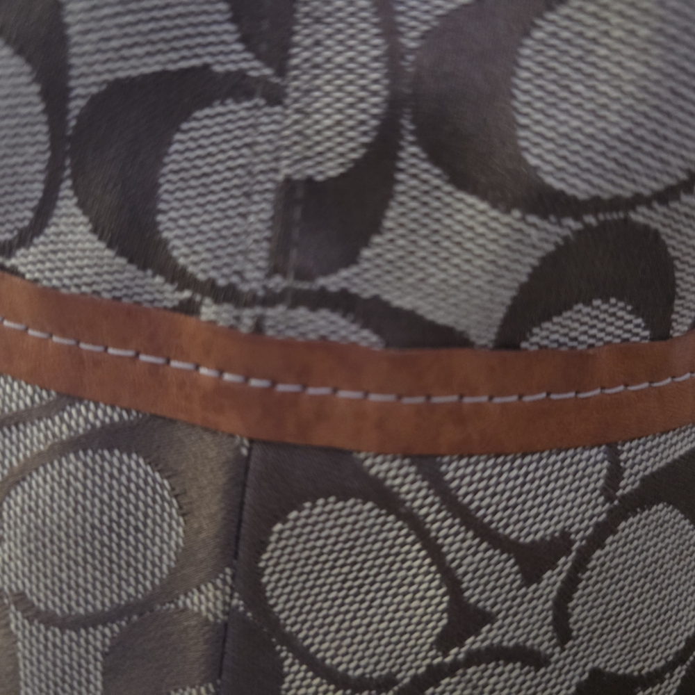 Coach Signature Orange Bucket Hat With Leather Band - Picture 4 of 7